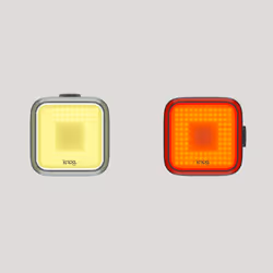 Knog Blinder Square, Feu arrière + feu avant (set), Noir, 200 lm, 100 lm, Batterie, 4 h