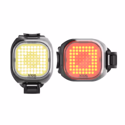 Knog Blinder Mini Square Twinpack, Feu arrière + feu avant (set), Gris, 50 lm, 25 lm, Batterie, 60 h
