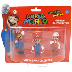 BG Games Mario: 3 Mini-Figurines, Bleu, Rouge, Blanc, 3 pièce(s)