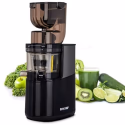 Extracteur de Jus BioChef Atlas Whole Slow Juicer PRO - Puissance maximale de 400W / 40 tr-min Large Ouverture (Noir)