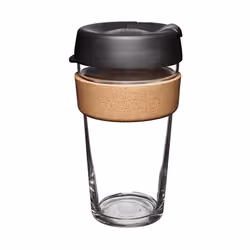 KeepCup Brew Cork Black, Noir, Transparent, Bois, Polypropylène (PP), Café, 454 ml, 6,3 cm, 148 mm