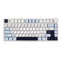 Clavier Mécanique Sans Fil AULA F75 – Glacier Blue Switch Leobog Reaper RGB 75% Triple Mode Gravure FR AZERTY
