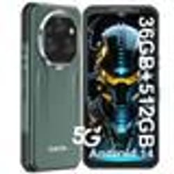OUKITEL WP39 Pro Smartphone Robuste 5G 36Go+512Go 6.6 FHD+ 11000mAhh 64MP Telephone Incassable Android 14 Dual SIM/NFC/GPS - Vert