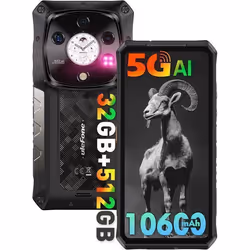 Smartphone Robuste 5G Ulefone Armor 28 Pro 32Go+512Go 10600mAh 667 120Hz Smartphone Caméra AI 64MP 104 sous-écran GPS/NFC Noi ...