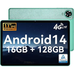 Tablette Tactile 11 Pouces OUKITEL OT11 Android 14 16Go+128Go Octa-Core 5G Wifi 4G SIM 8000mAh Tablette avec Stylet Vert