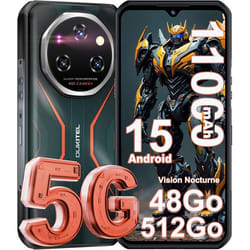OUKITEL WP55 Pro 5G Telephone Portable Incassable Android 15 - 48Go+512Go 120Hz 6.6FHD+ 2.4K 108MP 11000mAh 33W NFC/OTG Orange