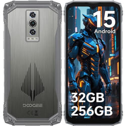 Smartphone Robuste DOOGEE Blade 10 Pro Energy 32GB+256GB 6.56 Écran Smartphone Android 15 6150mAh 50MP Double SIM/NFC/IP68 Argent