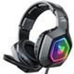 ONIKUMA K10 Casque Gaming Sans Fil RGB Micro Haute Sensibilité - Noir