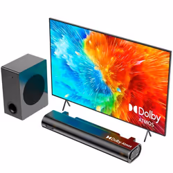 Barre de son Hiwill A21 2.1 Dolby Atmos 200W TV Home Cinéma - Avec Caisson 5.25 Filaire - Noir