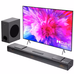 Barre de son Hiwill A312 3.1.2 Dolby Atmos 400W TV Home Cinéma - Avec Caisson 5.25 - Noir