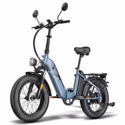 FAFREES FF20 Polar Vélo Électrique - Moteur 500W Batterie 48V13.4AH*2 Pneus 20 Pouces - Gris bleu