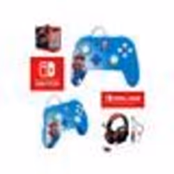 Pack Manette et Casque Gamer - Nintendo - MARIO POP ART - Filaire - Haut-parleurs 50 mm - Rouge
