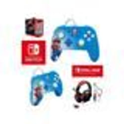 Pack Manette et Casque Gamer - Nintendo - MARIO POP ART - Filaire - Haut-parleurs 50 mm - Rouge
