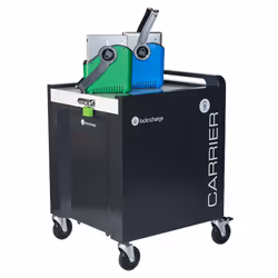 LocknCharge Carrier 30 Classe mobile de charge et de gestion Noir, Bleu, Vert, Métallique