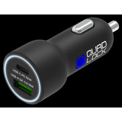 Quad Lock Chargeur allume-cigare double USB (C+A) 48W