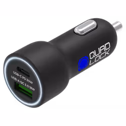 Quad Lock Chargeur allume-cigare double USB (C+A) 48W