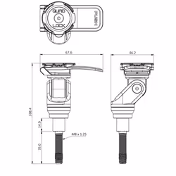 Quad Lock Support moto à tige filetée