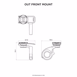Quad Lock Out Front Mount Support passif Action-cam (caméras sportives), Mobile/smartphone Noir, Bleu - Vue supplémentaire 7