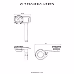 Quad Lock Out Front Mount Pro Support passif Action-cam (caméras sportives), Mobile/smartphone Noir - Vue supplémentaire 7