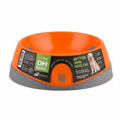 LickiMat Oh Bowl, Chien, Polypropylène, Orange, Gamelle à nourriture pour animaux de compagnie, Monochromatique, 1 L