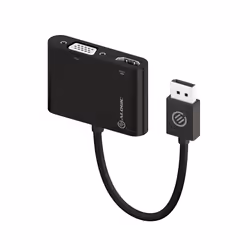ALOGIC DP-VGHD4K-ADP, DisplayPort, HDMI + VGA (D-Sub), Mâle, Femelle, Noir, 35 g