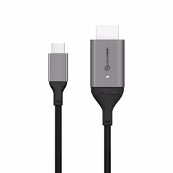 ALOGIC ULCHD01-SGR câble vidéo et adaptateur 1 m HDMI Type A (Standard) USB Type-C Noir, Gris