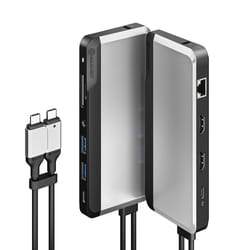 ALOGIC U2CSH-SGR station d'accueil Avec fil USB 3.2 Gen 1 (3.1 Gen 1) Type-C Noir, Argent