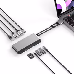 ALOGIC U2CSH-SGR station d'accueil Avec fil USB 3.2 Gen 1 (3.1 Gen 1) Type-C Noir, Argent - Vue supplémentaire 5