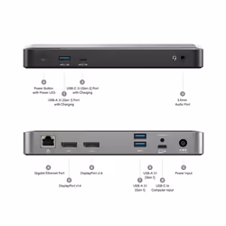 ALOGIC DX2 Avec fil USB 3.2 Gen 1 (3.1 Gen 1) Type-C Noir, Gris - Vue supplémentaire 8