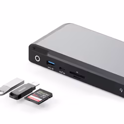ALOGIC DX3 Avec fil USB 3.2 Gen 1 (3.1 Gen 1) Type-C Noir, Gris