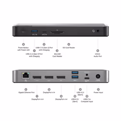 ALOGIC DX3 Avec fil USB 3.2 Gen 1 (3.1 Gen 1) Type-C Noir, Gris - Vue supplémentaire 8