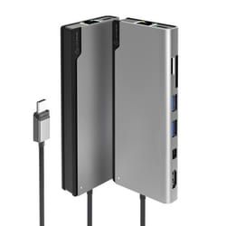 ALOGIC ULDPLSV2-SGR station d'accueil Avec fil USB 3.2 Gen 1 (3.1 Gen 1) Type-C Noir, Gris