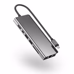 ALOGIC ULDPLSV2-SGR station d'accueil Avec fil USB 3.2 Gen 1 (3.1 Gen 1) Type-C Noir, Gris