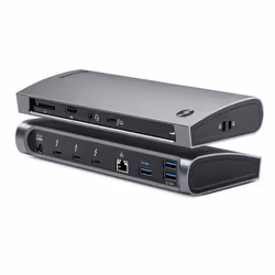 ALOGIC TB4D3TB, Avec fil, Thunderbolt 4, 3,5 mm, 1000 Mbit/s, Noir, SD