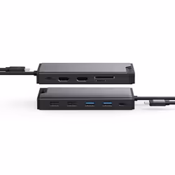 ALOGIC MV2, Avec fil, USB 3.2 Gen 1 (3.1 Gen 1) Type-C, 1000 Mbit/s, Gris, MicroSD (TransFlash), SD, 1920 x 1080 pixels
