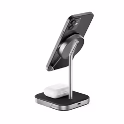 ALOGIC MSP21CS15W, Intérieure, Recharge sans fil, Noir, Argent