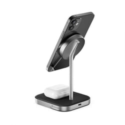 ALOGIC MSP21CS15W chargeur d'appareils mobiles Casque, Smartphone Noir, Argent Recharge sans fil Charge rapide Intérieure