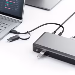 ALOGIC DUPRDX2-100 station d'accueil Avec fil USB 3.2 Gen 1 (3.1 Gen 1) Type-C Noir, Gris - Vue supplémentaire 2