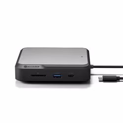 ALOGIC DUCH2, Avec fil, USB 3.2 Gen 2 (3.1 Gen 2) Type-C, 100 W, 10,100,1000 Mbit/s, Noir, Gris, SD