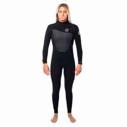 Combinaison de surf femme RIP CURL Flashbomb Heatseeker 4-3mm - Noir - Zip Free