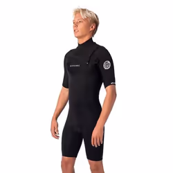 Combinaison shorty - RIPCURL - Dawn Patrol 2/2 - Noir - Manches courtes - Non imperméable