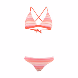 rip curl sunrays stripe fixeed tri set rose