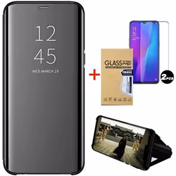 Housse - Xiaomi - Redmi 9C - Étui Folio - 2 Films Protecteurs - Cuir et Silicone - Noir