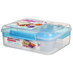 Sistema 1.65L Bento Lunch TO GO Rectangulaire Boîte 1,65 L Bleu, Transparent 1 pièce(s)