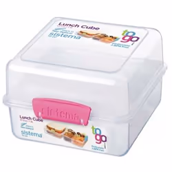 Sistema 21731, Boîte de rangement alimentaire, Adulte, Rose, Transparent, Plastique, Monochromatique, Fille