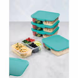 Sistema 59175 boîte hermétique alimentaire Rectangulaire contenant 1,9 L Bleu, Transparent 5 pièce(s)