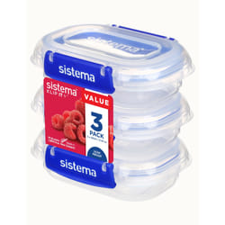 Sistema 881523 boîte hermétique alimentaire Rectangulaire contenant 0,18 L Transparent 3 pièce(s)