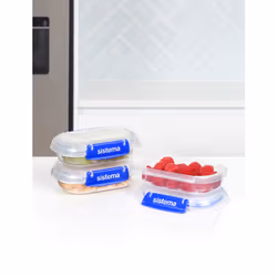 Sistema 881523 boîte hermétique alimentaire Rectangulaire contenant 0,18 L Transparent 3 pièce(s)