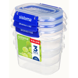 Sistema 881543 boîte hermétique alimentaire Ovale contenant 0,4 L Bleu, Transparent 3 pièce(s)