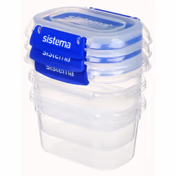 Sistema 881543 boîte hermétique alimentaire Ovale contenant 0,4 L Bleu, Transparent 3 pièce(s)